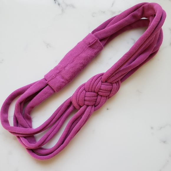 Set of 3 Womens Sailor Knot Headband in Purple Pink, Adult Upcycled Hairband - Picture 5 of 9